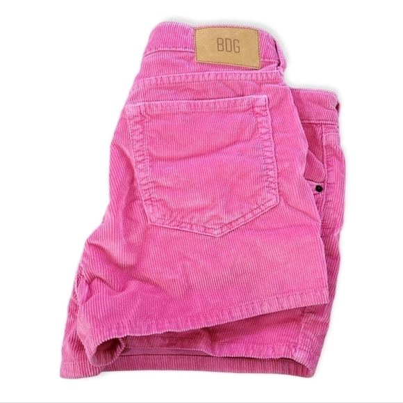 New BDG Urban Outfitters Corduroy Shorts Hot Pink Shorts Size 32 Bubblegum Pink - Picture 4 of 10